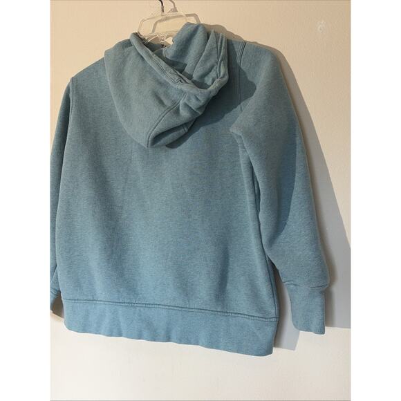 Carhartt Blue 1/4 Zip Hooded Sweatshirt Pullover Hoodie Youth Girl Large 12-14 - Picture 13 of 15